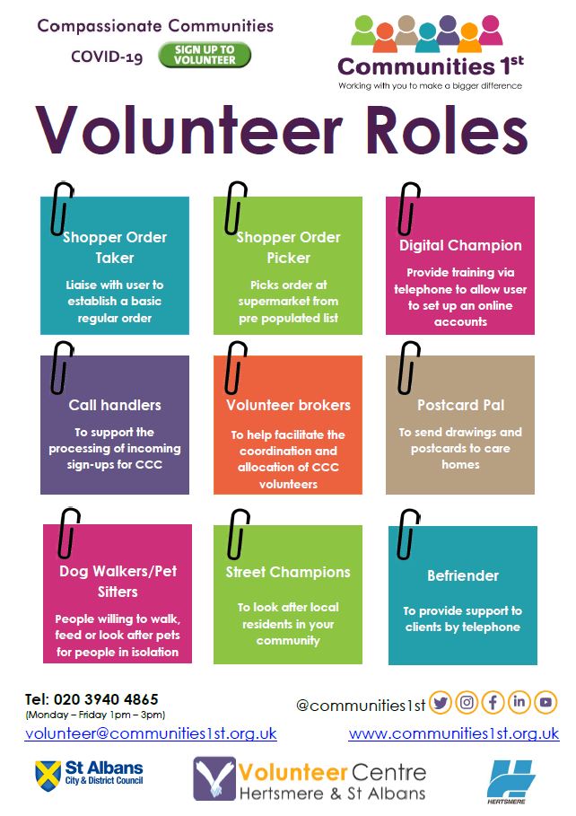 How to help your neighbour during Covid19 crisis St Albans City and